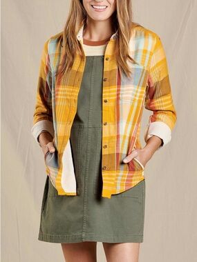 Toad&Co. Tamarac Overshirt. Sunset Print. Size Medium.